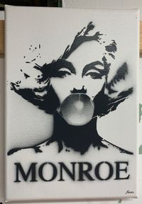 Marilyn mit Blase grau